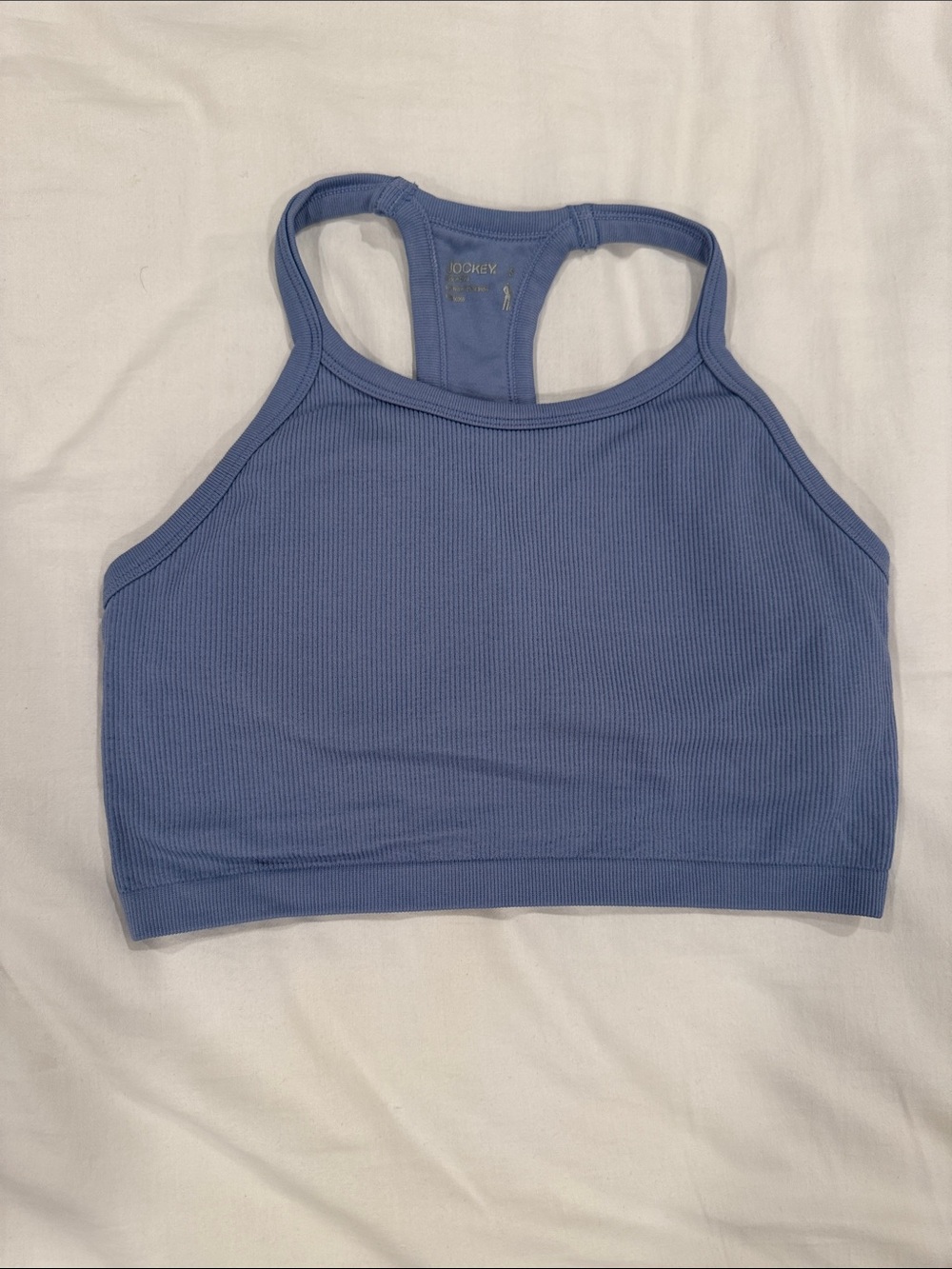 Jockey Ribbed Racerback Sports Bra - Periwinkle